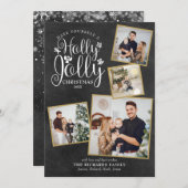 クリスマスホリーすてきフォトコラージュチャルクボード シーズンカード (正面/裏面)