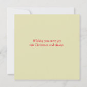 クリスマスホリーとキャンドルのファンタジーグリーティングカード (裏面)