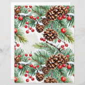 クリスマスホリーとピネコーン (正面/裏面)