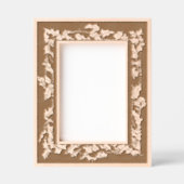 クリスマスホリーとベリーのリース縁ど レーザー彫刻フレーム (正面)