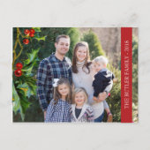 クリスマスホリーとベリーホリデーフォト シーズンポストカード (正面)