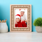 クリスマスホリーとベリー縁ど レーザー彫刻フレーム