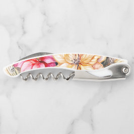 クリスマスホリーとポインセチア ソムリエナイフ