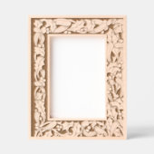 クリスマスホリーとミストレ縁どトー レーザー彫刻フレーム (正面)