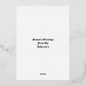 クリスマスホリーとヤドリギの植物学縁ど術 箔シーズンカード (裏面)