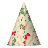 クリスマスホリーとリボン パーティーハット (裏面)
