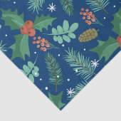 クリスマスホリーと松のコーンのパターンのラッピングパ 薄葉紙 (詳細)