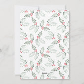 クリスマスホリーのブラシ シーズンカード (裏面)