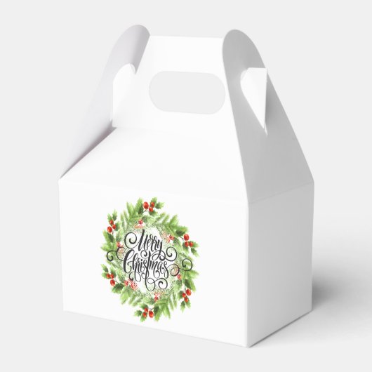 クリスマスホリーの好意ボックス フェイバーボックス (裏面サイド)