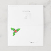 クリスマスホリーの座席座席表 プレイスカード (外部開封)