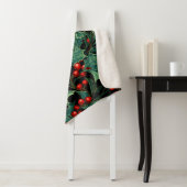 クリスマスホリーの枝とベリー シェルパブランケット (インサイチュ)