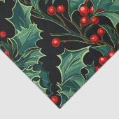クリスマスホリーの枝とベリー 薄葉紙 (詳細)