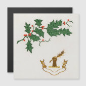 クリスマスホリーの枝の休日 (正面/裏面)