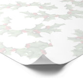 クリスマスホリーの背景 – 明るくなった ポスター (角)