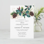 クリスマスホリーアンドベリー婚約パーティ 招待状 (スタンド正面)