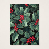 クリスマスホリーイヤリング表示カード (裏面)