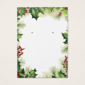 クリスマスホリーイヤリング表示カード (正面)