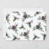 クリスマスホリーウォーターカラーベビーフォト誕生 シーズンカード (裏面)