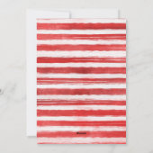 クリスマスホリーウォーターカラーリースホリデーフォト シーズンカード (裏面)