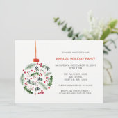 クリスマスホリーオーナメントホリデーパーティー 招待状 (スタンド正面)