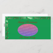 クリスマスホリーカスタマイズ可能フォトカード シーズンカード (正面/裏面)