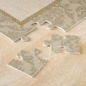 クリスマスホリーキャットヴィンテージの再生 ジグソーパズル (側面)