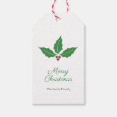 クリスマスホリーギフトラベル ギフトタグ (正面)