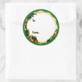 クリスマスホリーギフト ラウンドシール (バッグ)