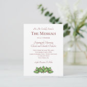 クリスマスホリークラシカルミュージックコンサート招待状 インビテーションポストカード (スタンド正面)