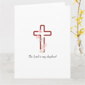 クリスマスホリークロスのパーソナライズ カード (黄色い花)