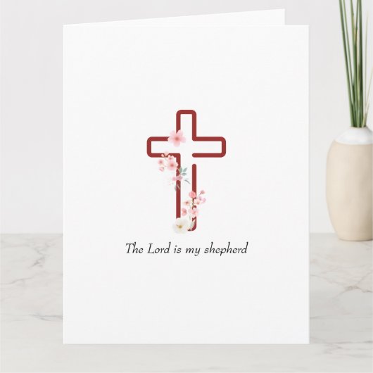 クリスマスホリークロスのパーソナライズ カード (正面)