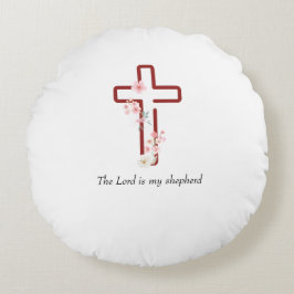 クリスマスホリークロスのパーソナライズ ラウンドクッション