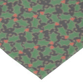 クリスマスホリーグリーンと金ゴールド テーブルクロス (アングル)