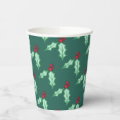 クリスマスホリーコーヒーパーティー飲料 紙コップ (左)