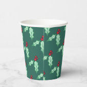 クリスマスホリーコーヒーパーティー飲料 紙コップ (右)