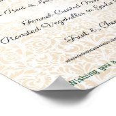 クリスマスホリーシェフケータリングディナーパーティーメニュー ポスター (角)