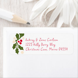 クリスマスホリースプリグ差出人住所 ラベル