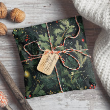 クリスマスホリーダークウィンターホリデーリーフ