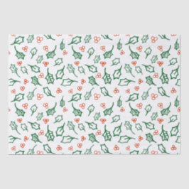 クリスマスホリーティッシュペーパー 薄葉紙