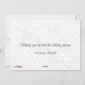 クリスマスホリーハッピーホリデイズカードトゥカラー シーズンカード (裏面)