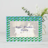 クリスマスホリーパターンフォトカード シーズンカード (スタンド正面)