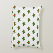 クリスマスホリーパターン丸い枕 アクセントクッション (裏面(縦))