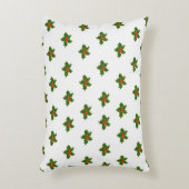 クリスマスホリーパターン丸い枕 アクセントクッション (正面(垂直))