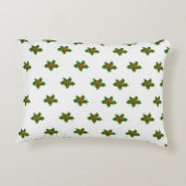 クリスマスホリーパターン丸い枕 アクセントクッション (裏面)