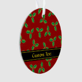 クリスマスホリーパターン オーナメント (正面)