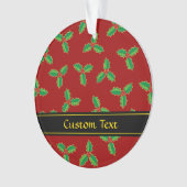 クリスマスホリーパターン オーナメント (正面)