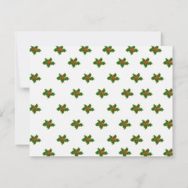 クリスマスホリーパターン シーズンカード