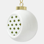 クリスマスホリーパターン セラミックボールオーナメント (右)