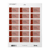 クリスマスホリーパターン ラベル (フルシート)