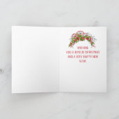 クリスマスホリーブランチフォトカード カード (内部)